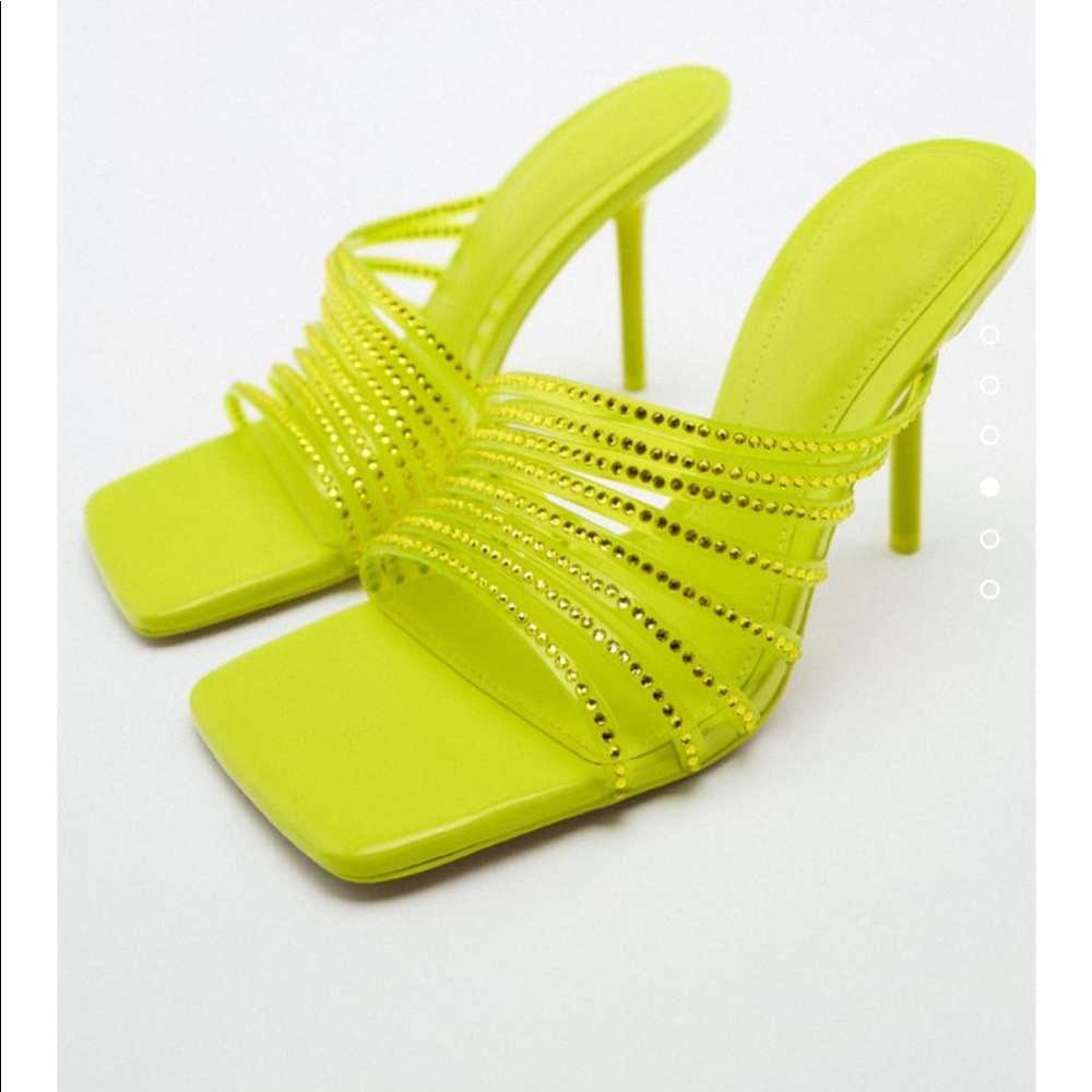 Zara neon yellow heels - Picture 3 of 5